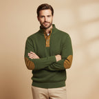 Men’s Cable Knit Sweater with Button Placket 5