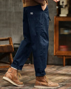 Men’s Cargo Pants with Patch Pockets and Belt Detail 3