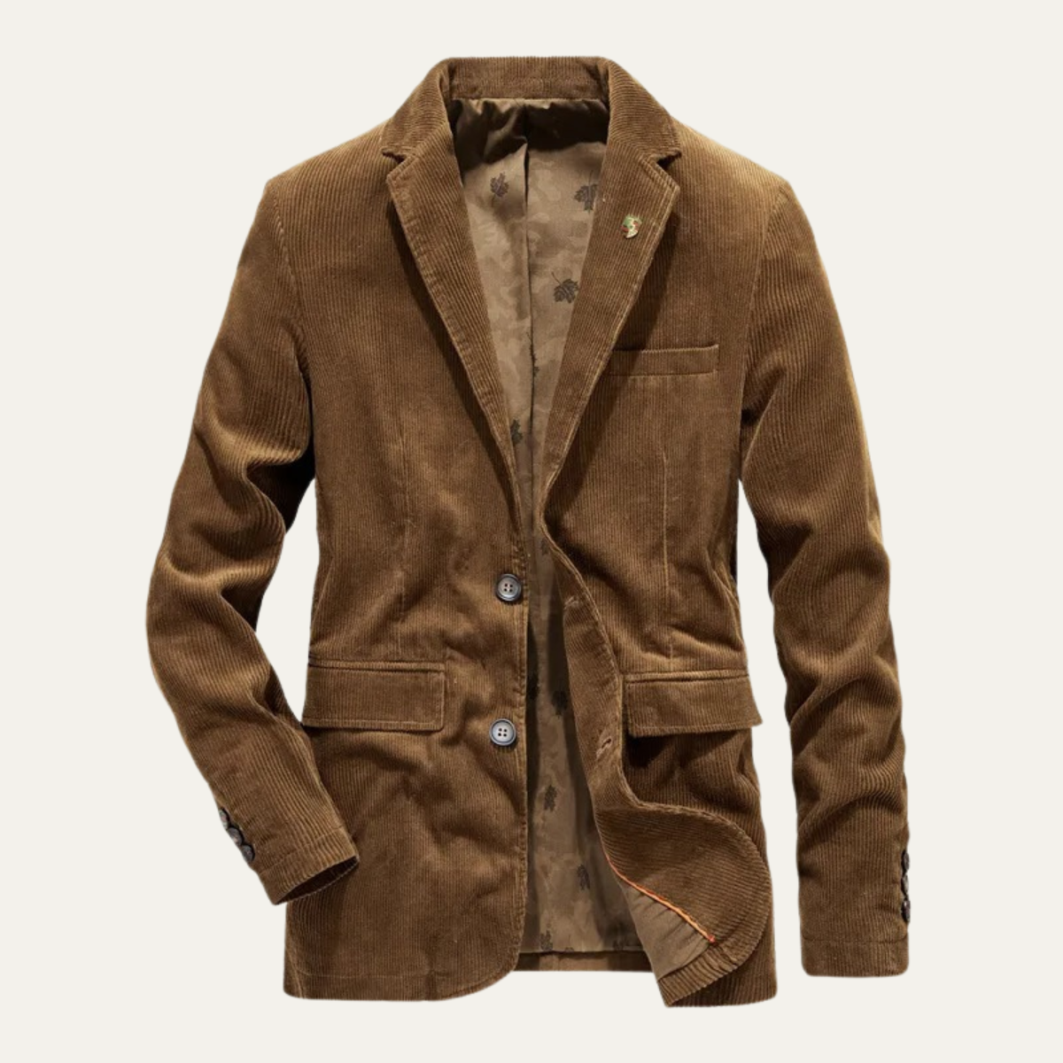 Men’s Corduroy Blazer with Button Closure 1