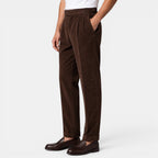 Men’s Corduroy Pleated Trousers with Cuffed Hems 5