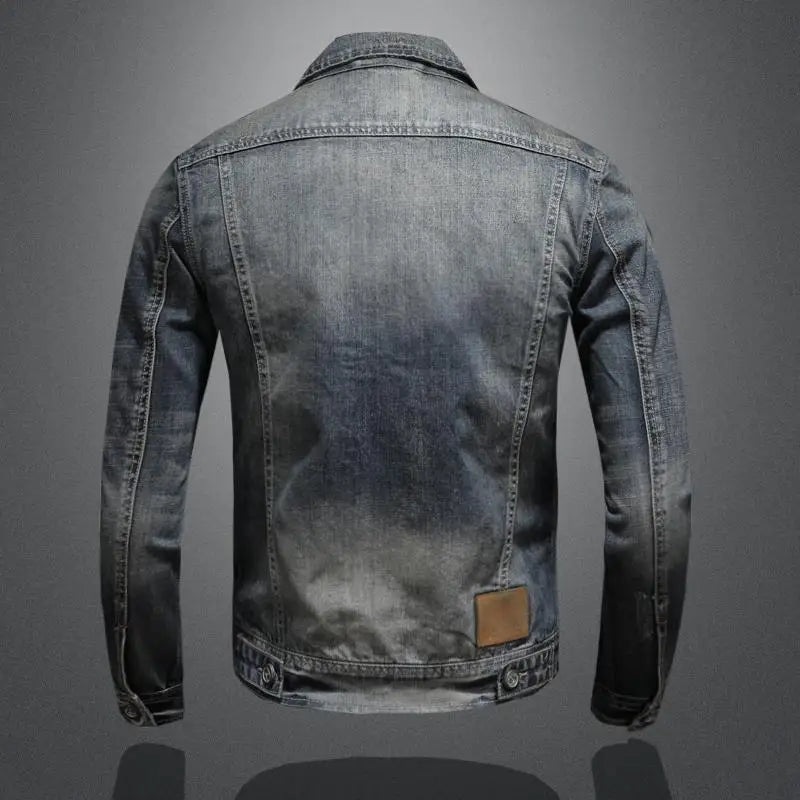 Men’s Denim Jacket with Zipper and Flap Pockets 3