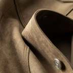 Men’s Faux Suede Trucker Jacket with Snap Buttons 3