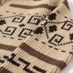 Men’s Geometric Pattern Knit Zip Cardigan 7