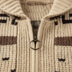 Men’s Geometric Pattern Knit Zip Cardigan 8