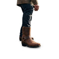 Men’s Harness Boots with Square Toe Dark Brown