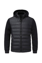 Men’s Hybrid Puffer Jacket with Hood Black