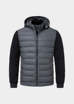 Men’s Hybrid Puffer Jacket with Hood Grey