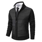 Men’s Hybrid Quilted Knit Jacket Black
