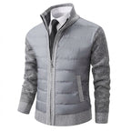 Men’s Hybrid Quilted Knit Jacket Grey