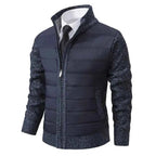 Men’s Hybrid Quilted Knit Jacket Navy