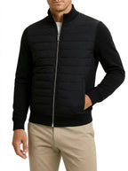 Men’s Hybrid Quilted Zip-Up Jacket Black