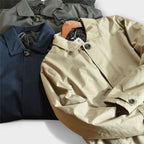 Men’s Mid-Length Button-Front Coat with Point Collar 5