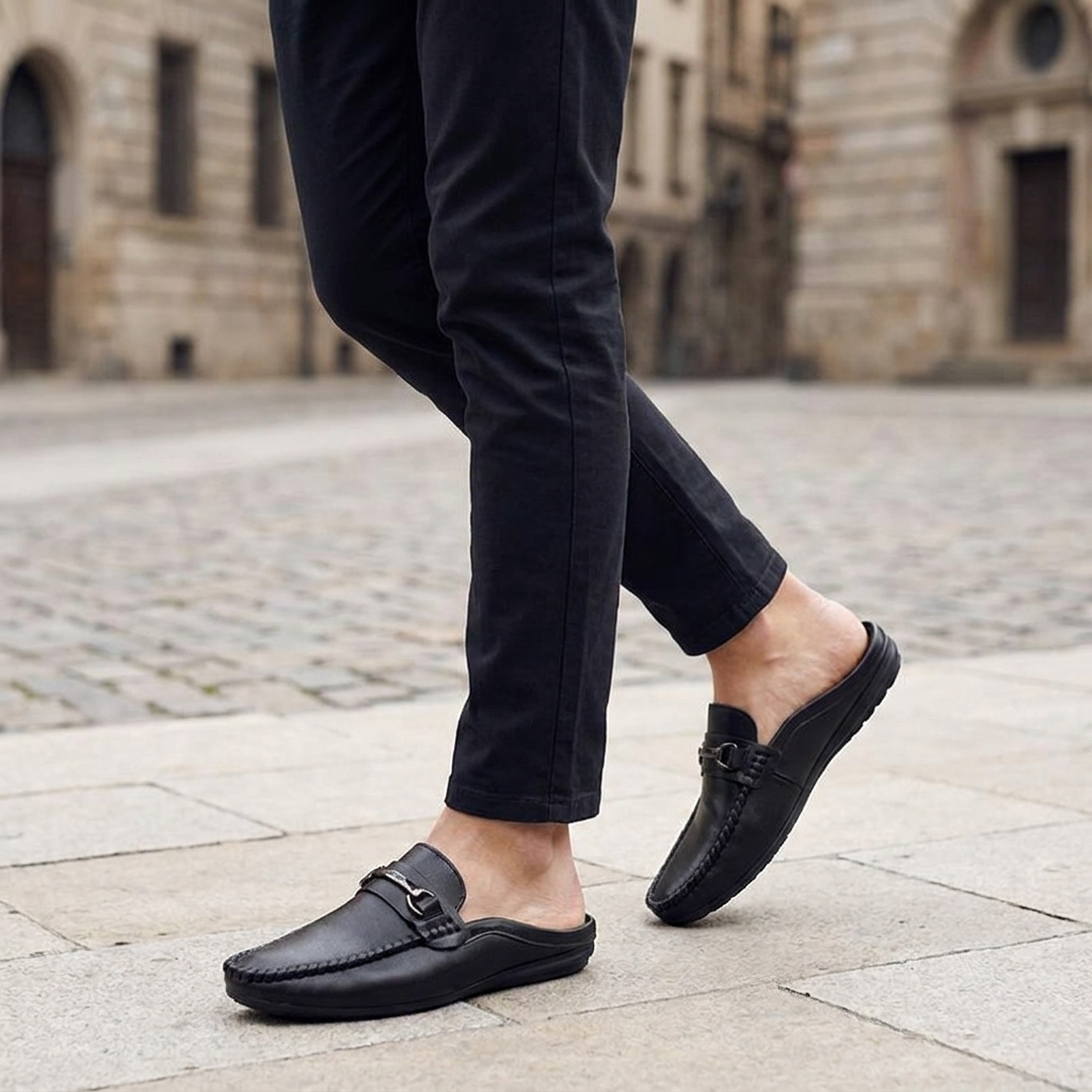 Men’s Mules with Metal Hardware Detail 7