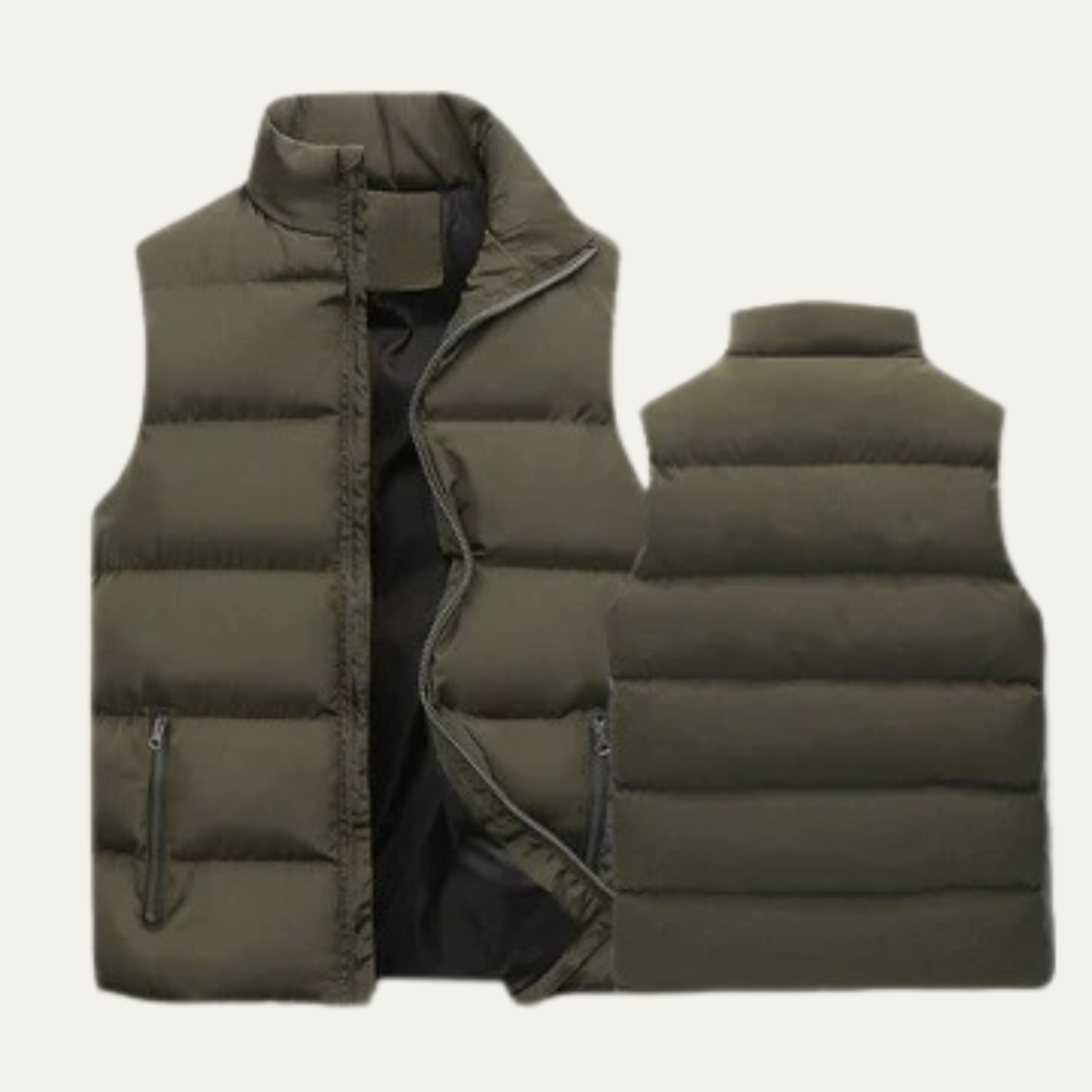 Men’s Padded Puffer Vest with Zip Pockets 4