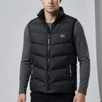 Men’s Padded Vest with Stand Collar and Zip Closure 1