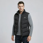 Men’s Padded Vest with Stand Collar and Zip Closure 3