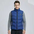 Men’s Padded Vest with Stand Collar and Zip Closure 4