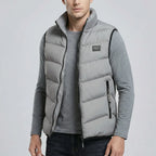 Men’s Padded Vest with Stand Collar and Zip Closure 5