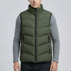 Men’s Padded Vest with Stand Collar and Zip Closure 6