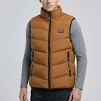 Men’s Padded Vest with Stand Collar and Zip Closure 7