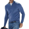 Men’s Quarter Zip Pullover Sweater Blue