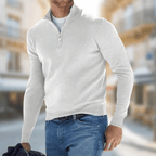 Men’s Quarter Zip Pullover Sweater White