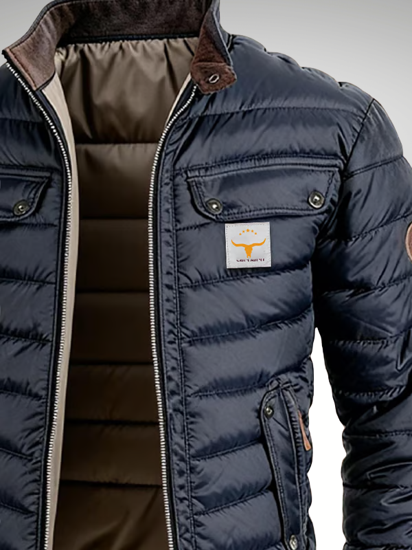 Men’s Quilted Bomber Jacket with Flap Pockets 3