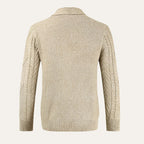 Men’s Shawl Collar Cable Knit Cardigan 2