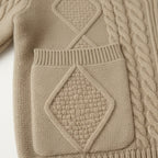 Men’s Shawl Collar Cable Knit Cardigan 3