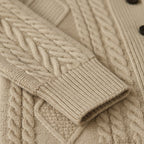 Men’s Shawl Collar Cable Knit Cardigan 4
