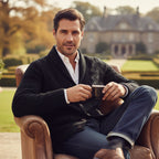 Men’s Shawl Collar Cable Knit Cardigan 8