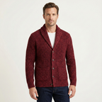 Men’s Shawl Collar Ribbed Knit Cardigan 1