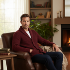 Men’s Shawl Collar Ribbed Knit Cardigan 5
