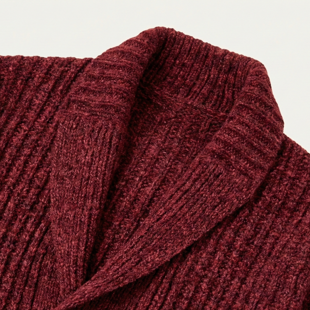 Men’s Shawl Collar Ribbed Knit Cardigan 7