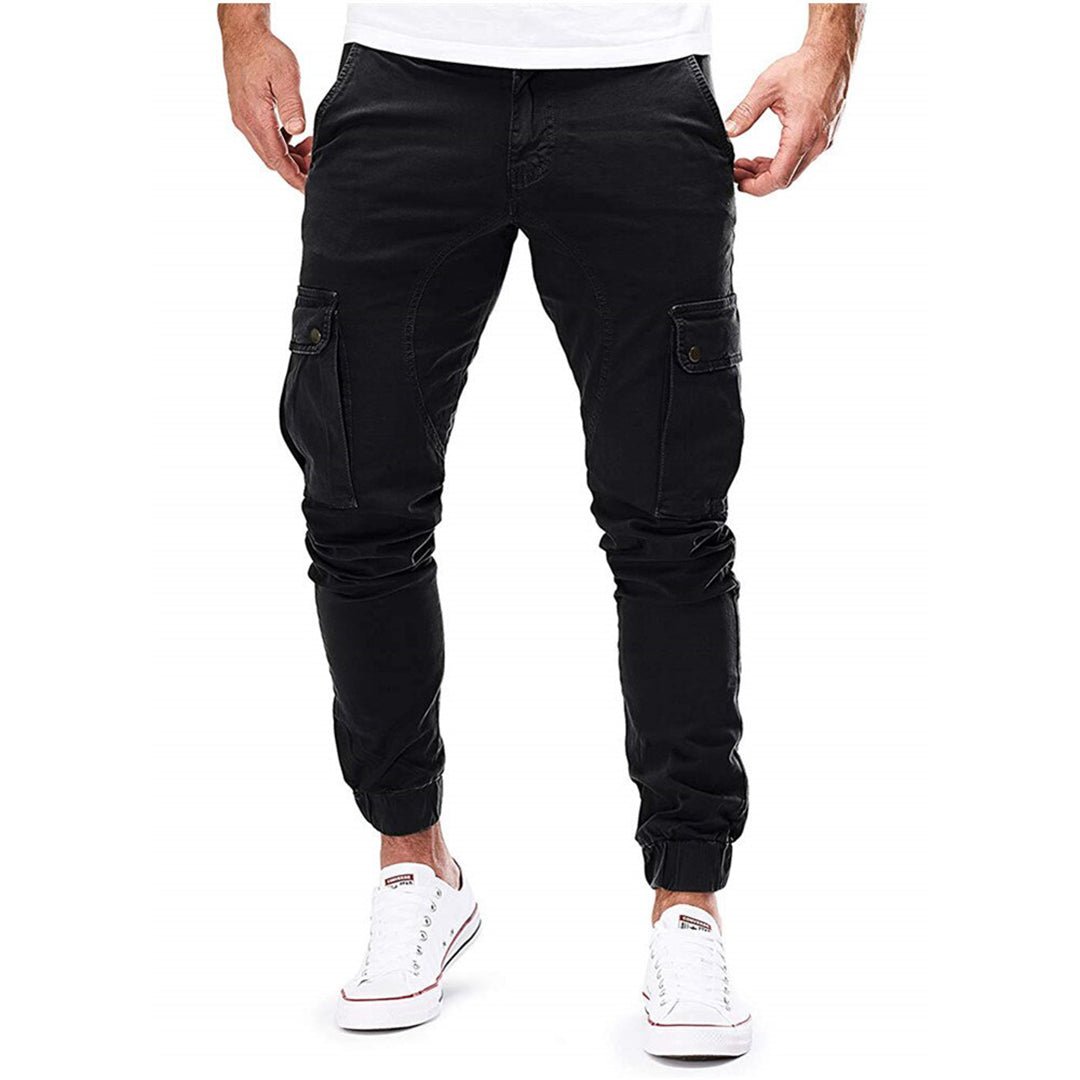 Men’s Slim Fit Cargo Jogger Pants Black
