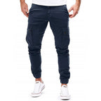 Men’s Slim Fit Cargo Jogger Pants Navy Blue