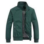 Men’s Stand Collar Zip-Up Bomber Jacket 4