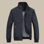 Men’s Stand Collar Zip-Up Bomber Jacket 5