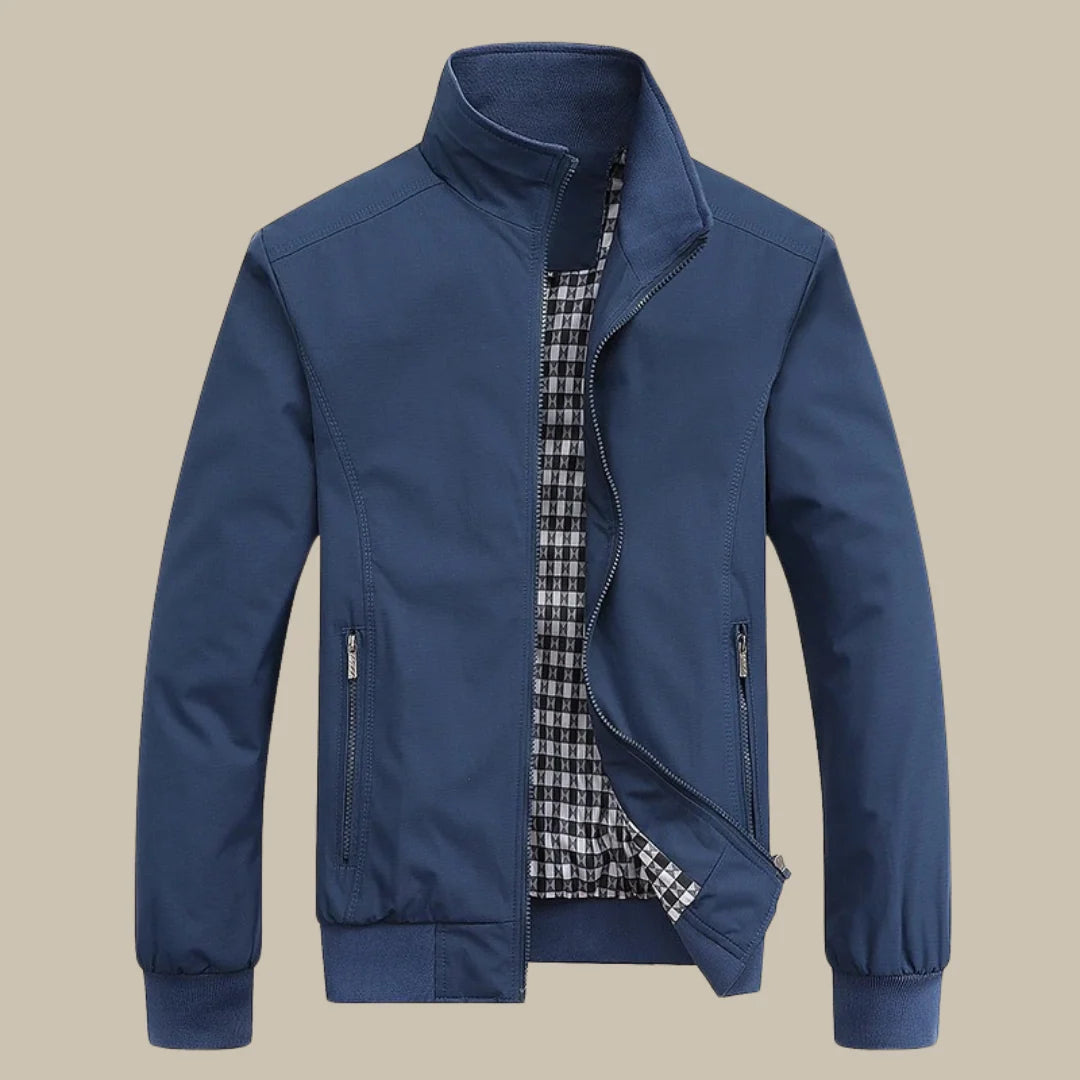 Men’s Stand Collar Zip-Up Bomber Jacket 7