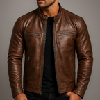 Men’s Stand Collar Zip-Up Jacket 2
