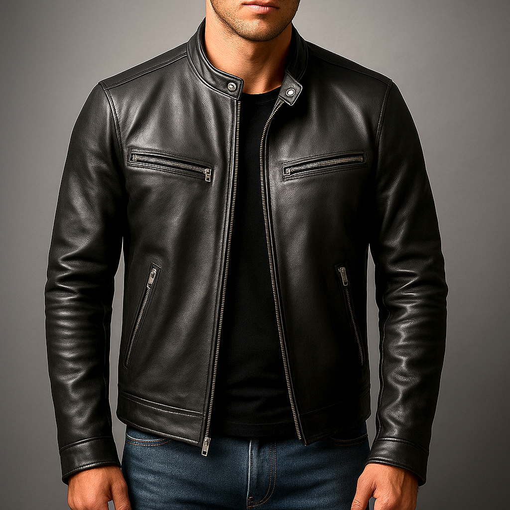 Men’s Stand Collar Zip-Up Jacket 3