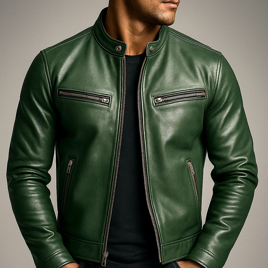 Men’s Stand Collar Zip-Up Jacket 4