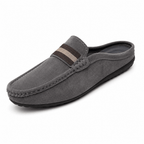 Men’s Suede Moccasin Slip-On Loafers Gray