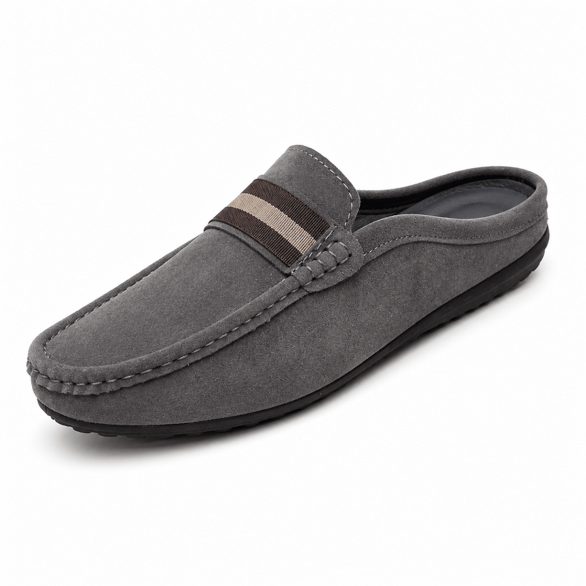 Men’s Suede Moccasin Slip-On Loafers Gray