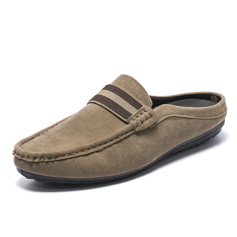 Men’s Suede Moccasin Slip-On Loafers Taupe