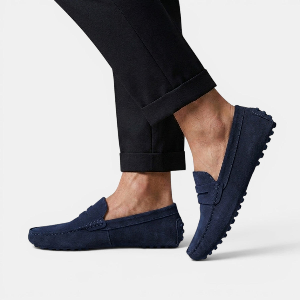 Men’s Suede Penny Loafers 1
