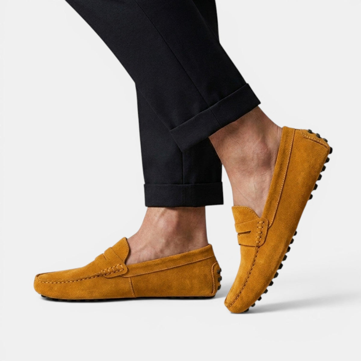 Men’s Suede Penny Loafers 13