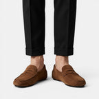 Men’s Suede Penny Loafers 8
