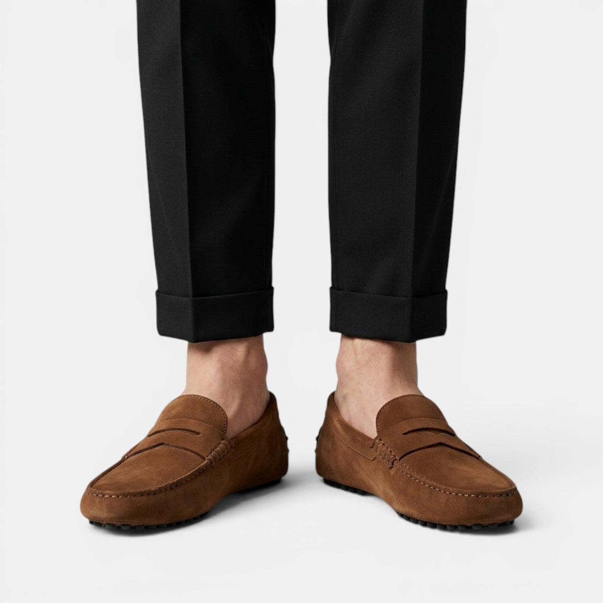 Men’s Suede Penny Loafers 8