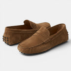 Men’s Suede Penny Loafers Brown